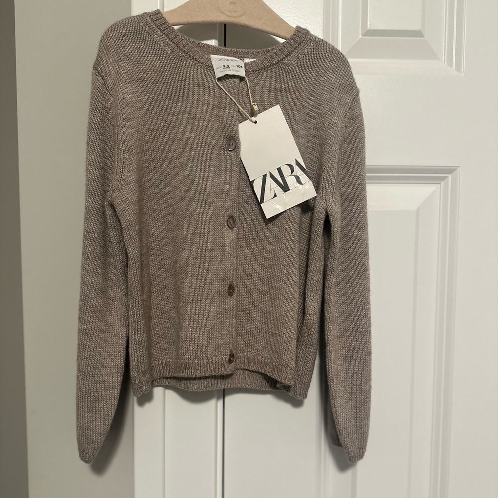 BNWT Zara cashmere blend cardigan size 3-4years